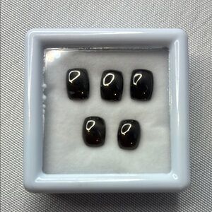 NWT Silver shungite loose gemstones cushion cut 5 pieces jewelry making supplies